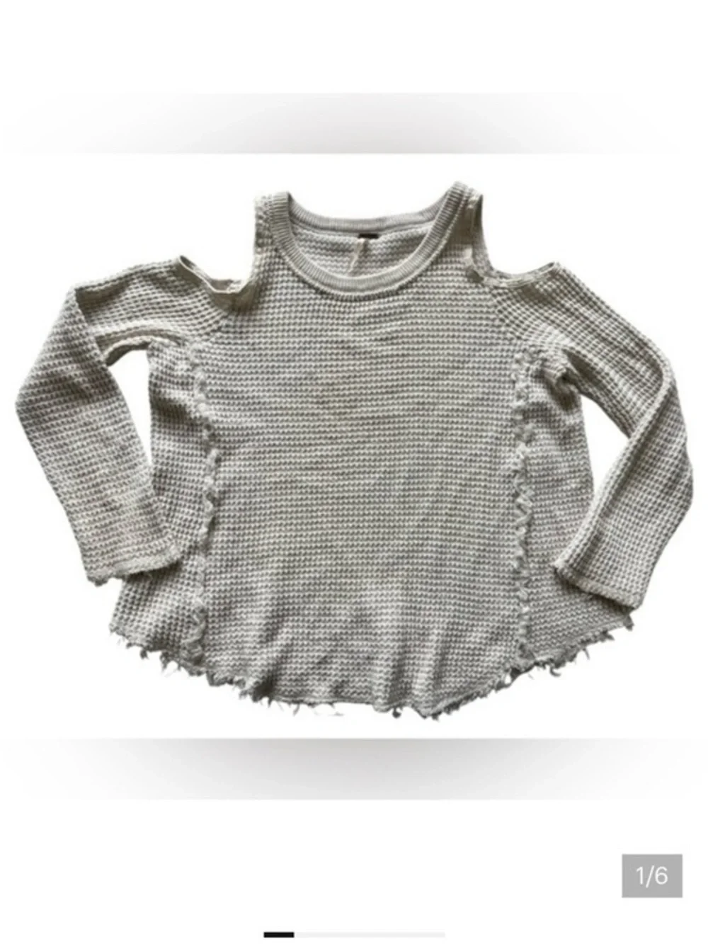 Free people sunrise sunset cold shoulder knit sweater